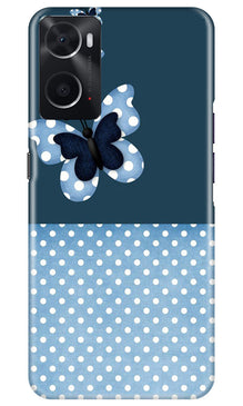 White dots Butterfly Mobile Back Case for Oppo A76 (Design - 31)