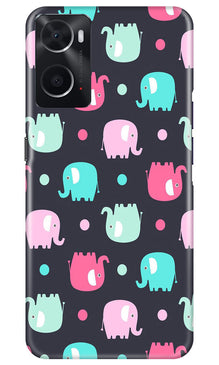 Elephant Baground Mobile Back Case for Oppo A96 (Design - 44)