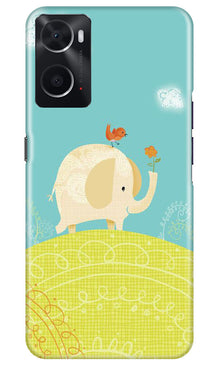 Elephant Painting Mobile Back Case for Oppo A76 (Design - 46)