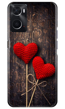 Red Hearts Mobile Back Case for Oppo A96 (Design - 80)