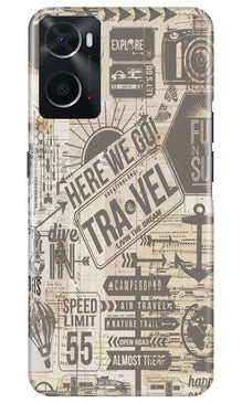 Travel Mobile Back Case for Oppo A96  (Design - 104)