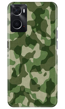 Army Camouflage Mobile Back Case for Oppo A96  (Design - 106)
