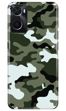 Army Camouflage Mobile Back Case for Oppo A76  (Design - 108)