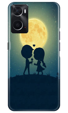 Love Couple Mobile Back Case for Oppo A76  (Design - 109)