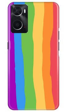 Multi Color Baground Mobile Back Case for Oppo A96  (Design - 139)