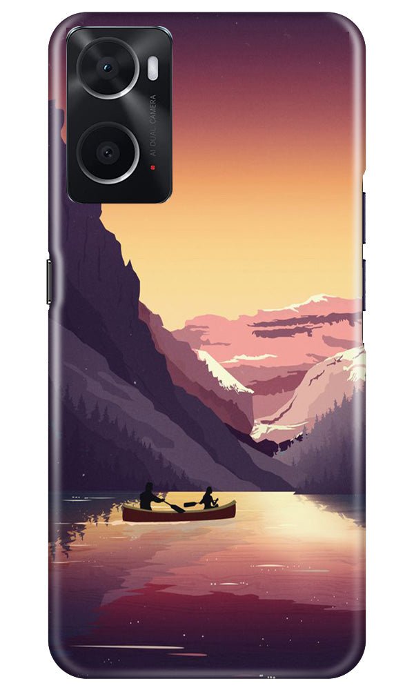 Mountains Boat Case for Oppo A96 (Design - 150)