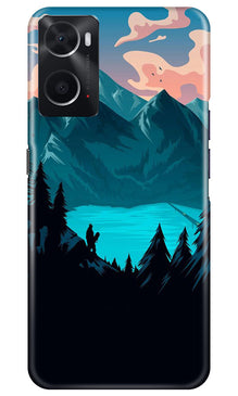 Mountains Mobile Back Case for Oppo A76 (Design - 155)