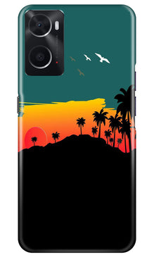 Sky Trees Mobile Back Case for Oppo A96 (Design - 160)