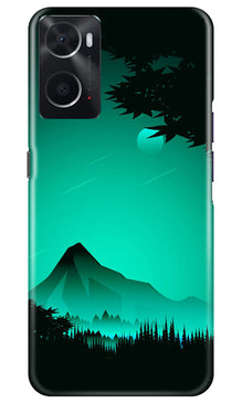 Moon Mountain Mobile Back Case for Oppo A96 (Design - 173)