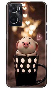 Cute Bunny Mobile Back Case for Oppo A96 (Design - 182)