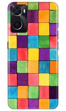 Colorful Square Mobile Back Case for Oppo A96 (Design - 187)