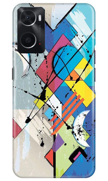 Modern Art Mobile Back Case for Oppo A96 (Design - 204)