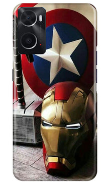 Ironman Captain America Mobile Back Case for Oppo A96 (Design - 223)