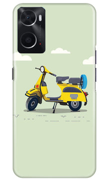 Vintage Scooter Mobile Back Case for Oppo A96 (Design - 229)