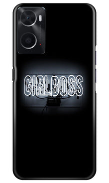 Girl Boss Black Mobile Back Case for Oppo A96 (Design - 237)