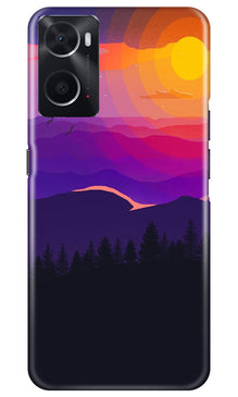 Sun Set Mobile Back Case for Oppo A96 (Design - 248)
