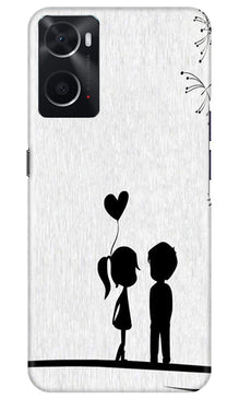 Cute Kid Couple Mobile Back Case for Oppo A96 (Design - 252)