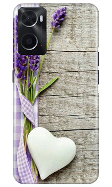 White Heart Mobile Back Case for Oppo A76 (Design - 260)