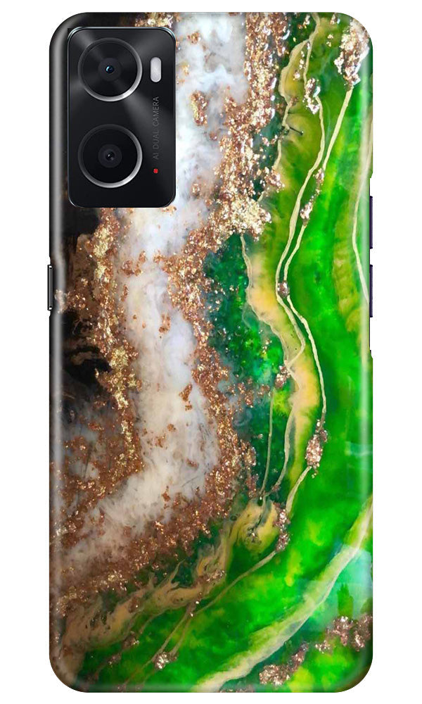 Marble Texture Mobile Back Case for Oppo A96 (Design - 269)