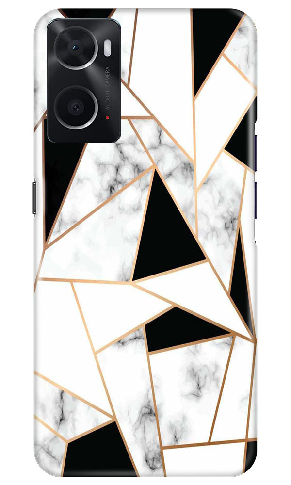 Marble Texture Mobile Back Case for Oppo A96 (Design - 284)