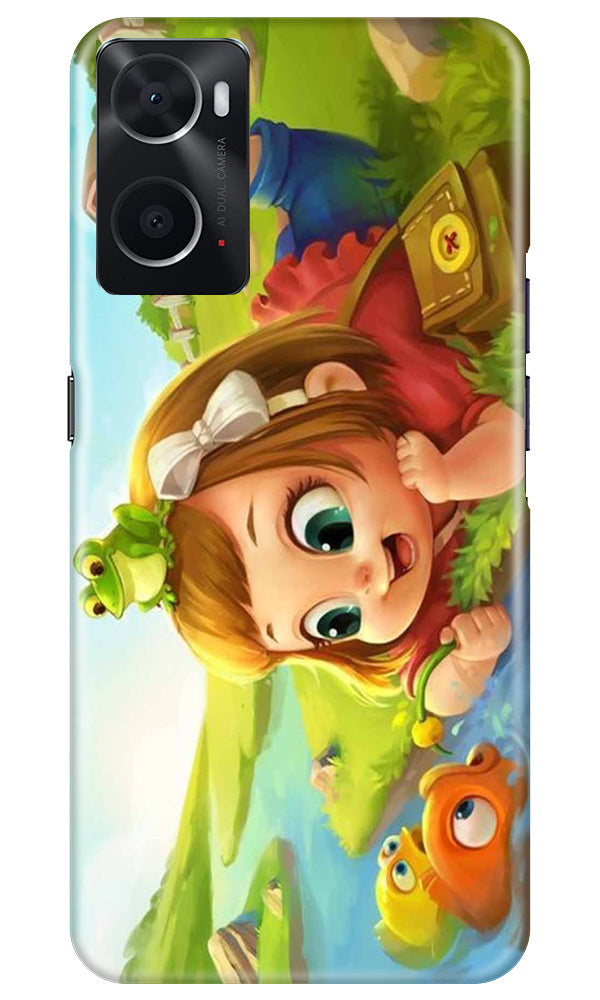 Baby Girl Mobile Back Case for Oppo A96 (Design - 301)