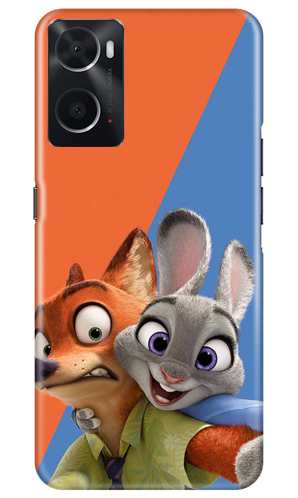 Cartoon Mobile Back Case for Oppo A96 (Design - 306)
