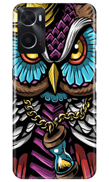 Owl Mobile Back Case for Oppo A96 (Design - 318)