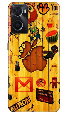 Wooden Texture Mobile Back Case for Oppo A96 (Design - 326)