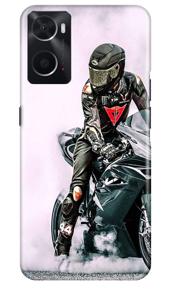 Biker Mobile Back Case for Oppo A76 (Design - 342)