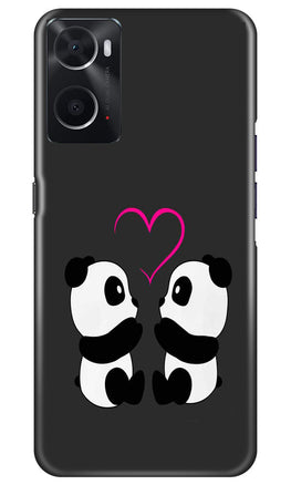 Panda Love Mobile Back Case for Oppo A76 (Design - 355)