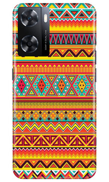 Zigzag line pattern Mobile Back Case for Oppo A77s (Design - 4)