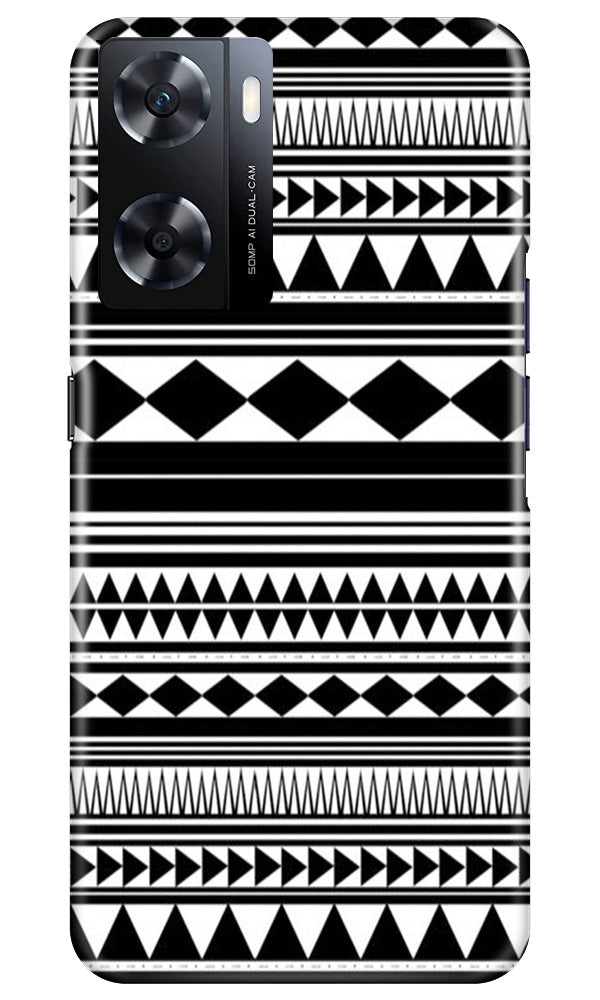 Black white Pattern Case for Oppo A77s