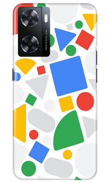 Circul Squar & Tringle Art Mobile Back Case for Oppo A77s (Design - 18)