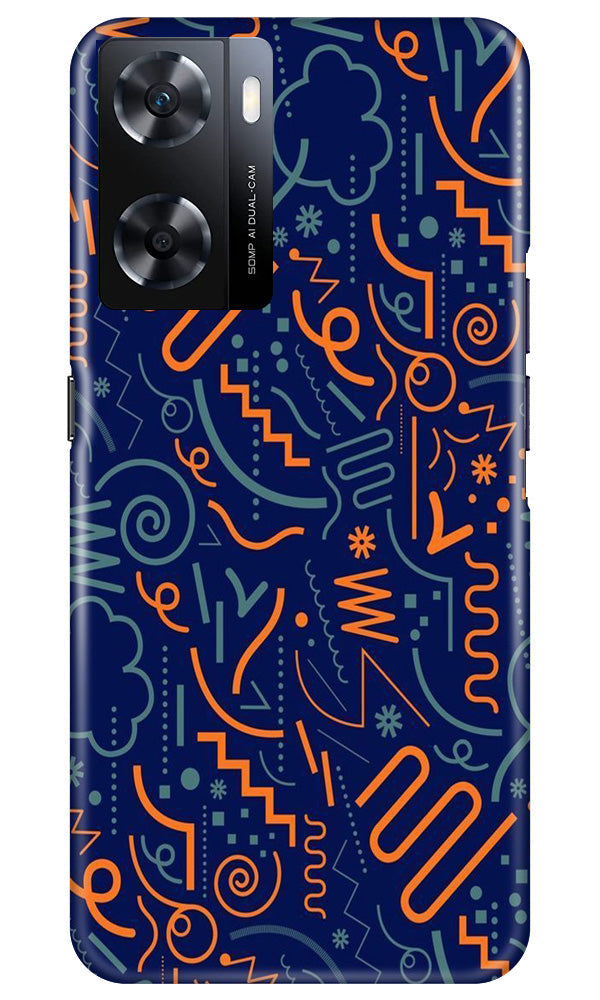 Line Art Baground Case for Oppo A77s