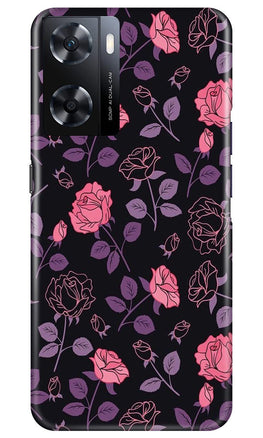Rose Black Background Case for Oppo A77s