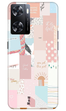 Shinny Blue Background Mobile Back Case for Oppo A77s (Design - 32)