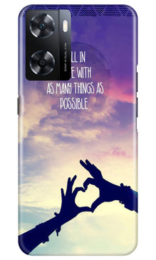 Fall in love Mobile Back Case for Oppo A77s (Design - 50)