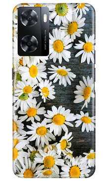 White flowers2 Mobile Back Case for Oppo A77s (Design - 62)