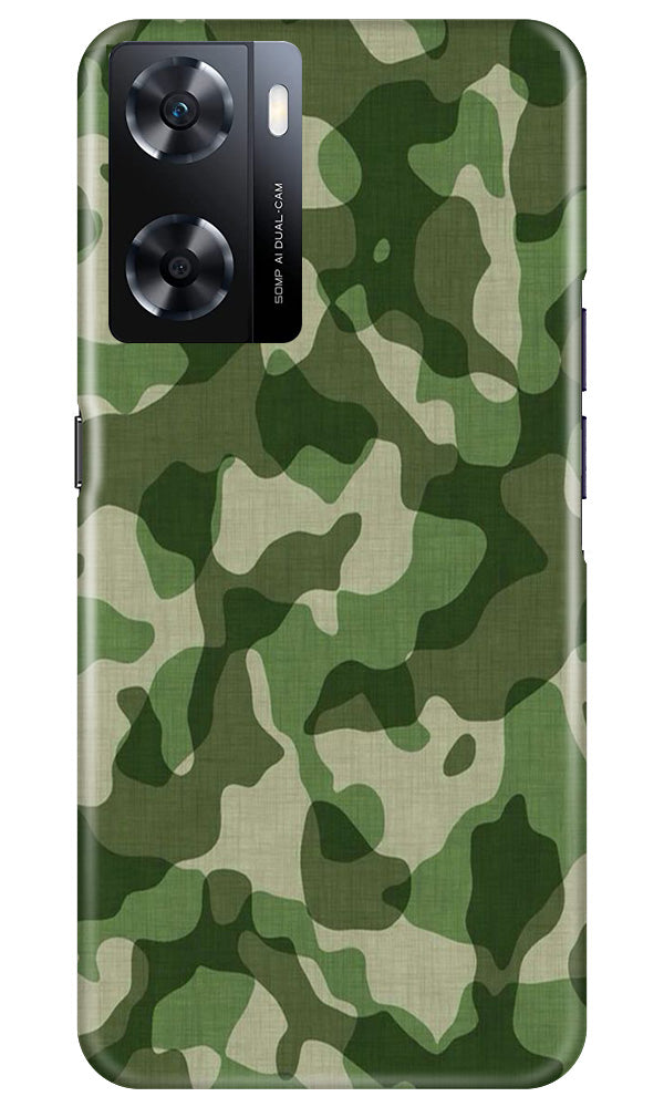 Army Camouflage Case for Oppo A77s  (Design - 106)