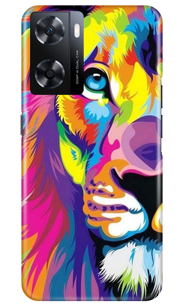 Colorful Lion Case for Oppo A77s(Design - 110)