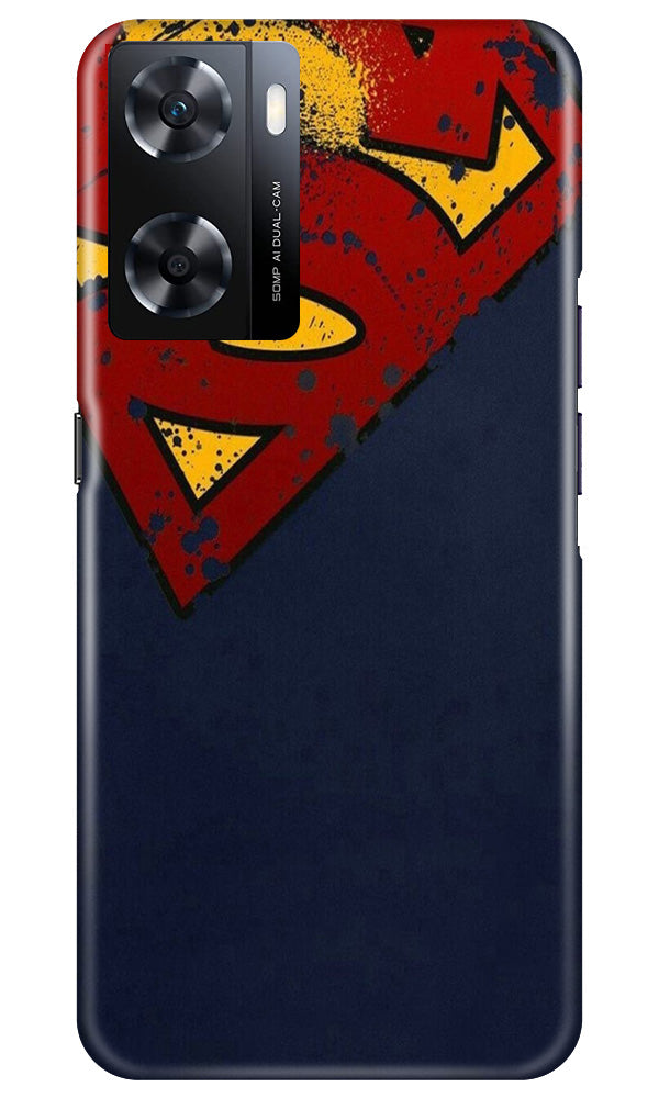 Superman Superhero Case for Oppo A77s(Design - 125)
