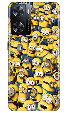 Minions Mobile Back Case for Oppo A77s  (Design - 126)