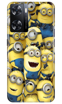 Minions Mobile Back Case for Oppo A77s  (Design - 127)