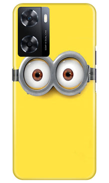 Minions Mobile Back Case for Oppo A77s  (Design - 128)