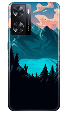 Mountains Mobile Back Case for Oppo A77s (Design - 155)