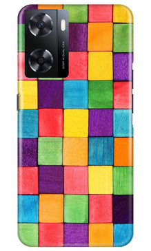 Colorful Square Mobile Back Case for Oppo A77s (Design - 187)