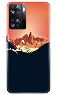 Mountains Mobile Back Case for Oppo A77s (Design - 196)