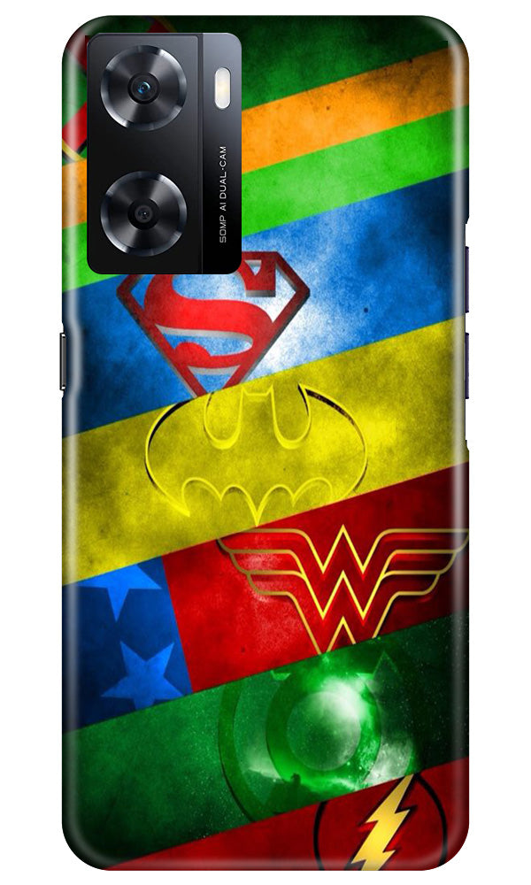 Superheros Logo Case for Oppo A77s (Design No. 220)