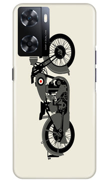MotorCycle Mobile Back Case for Oppo A77s (Design - 228)