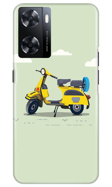 Vintage Scooter Mobile Back Case for Oppo A77s (Design - 229)